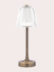 Laura Ashley Matt Antique Brass Callaghan Rechargeable Table Lamp - Image 3 of 6