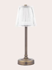 Laura Ashley Matt Antique Brass Callaghan Rechargeable Table Lamp - Image 4 of 6