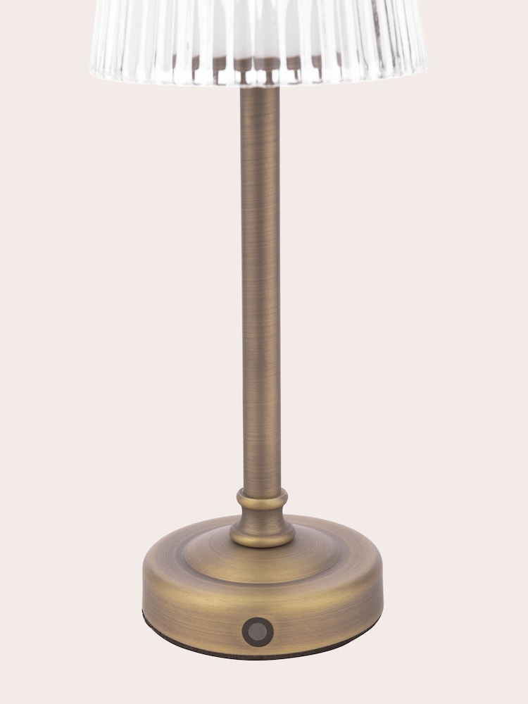 Laura Ashley Matt Antique Brass Callaghan Rechargeable Table Lamp - Image 6 of 6