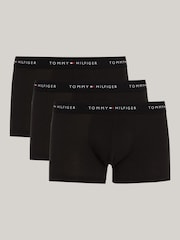 Tommy Hilfiger Black Essential Logo Waistband Trunks 3 Pack - Image 1 of 7