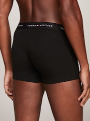 Tommy Hilfiger Black Essential Logo Waistband Trunks 3 Pack - Image 4 of 7