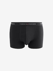 Tommy Hilfiger Black Essential Logo Waistband Trunks 3 Pack - Image 6 of 7