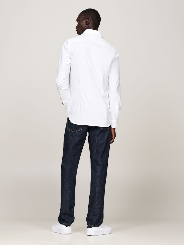 Tommy Hilfiger Slim Fit Button Down Collar Poplin Shirt - Изображение 2 из 8