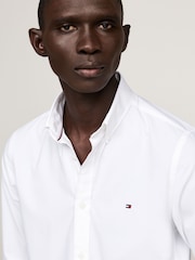 Tommy Hilfiger Slim Fit Button Down Collar Poplin Shirt - Изображение 3 из 8