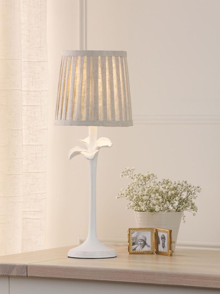 Laura Ashley White Eleni Table Lamp - Image 1 of 6