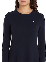 Tommy Hilfiger Blue Pure Wool Mini Jumper Dress - Image 6 of 11