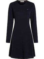 Tommy Hilfiger Blue Pure Wool Mini Jumper Dress - Image 9 of 11