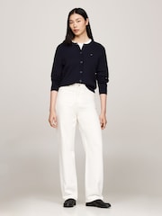 Tommy Hilfiger Blue Cable Knit Cardigan - Image 1 of 4