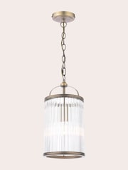 Laura Ashley Matt Antique Brass Sutton 1 Light Pendant Ceiling Light - Image 3 of 6