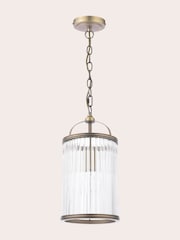 Laura Ashley Matt Antique Brass Sutton 1 Light Pendant Ceiling Light - Image 4 of 6