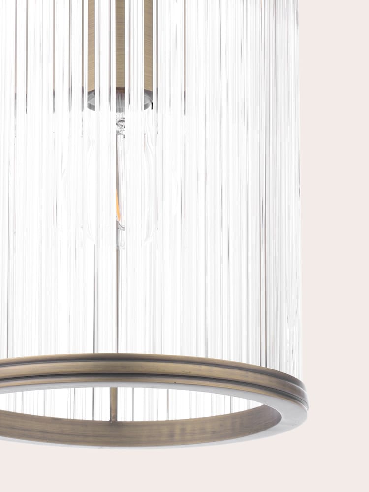 Laura Ashley Matt Antique Brass Sutton 1 Light Pendant Ceiling Light - Image 6 of 6