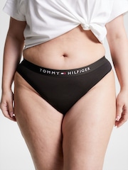 Tommy Hilfiger Black Original Logo Waistband Knickers - Image 1 of 7