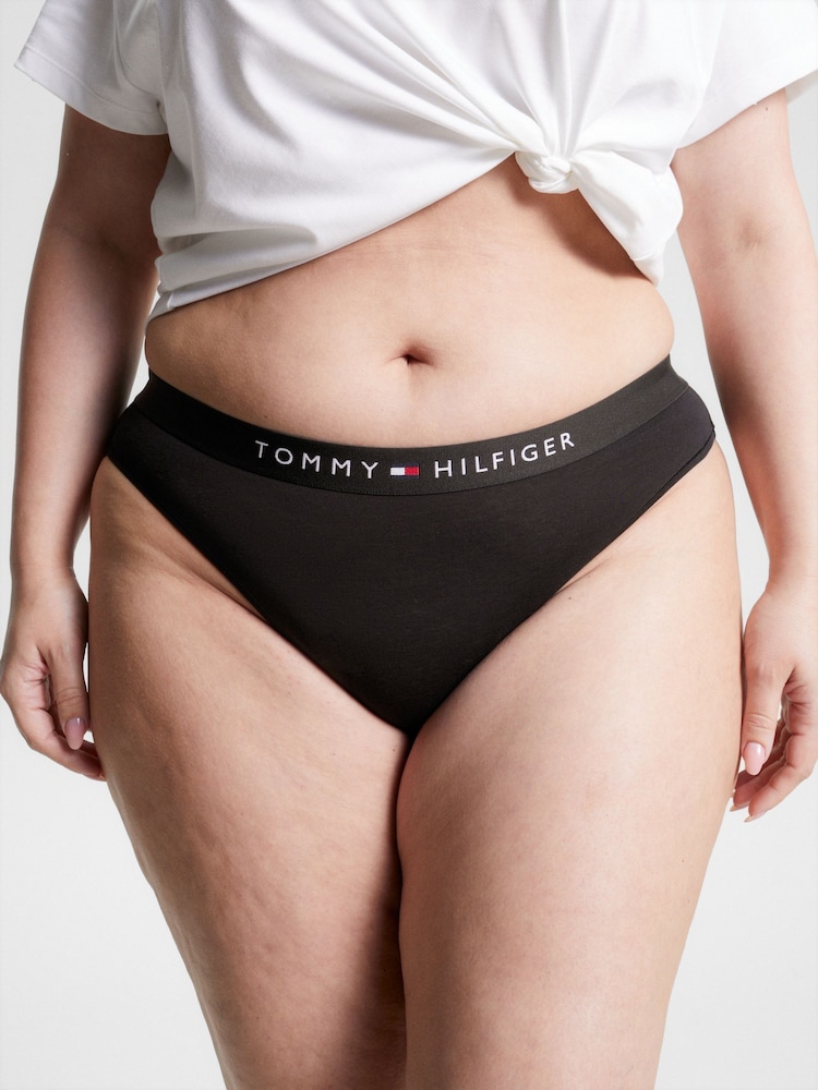 Tommy Hilfiger Black Original Logo Waistband Knickers - Image 1 of 7