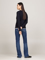 Tommy Hilfiger Blue Mini Cable Knit Relaxed 100%  Cotton Jumper - Image 2 of 7