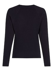 Tommy Hilfiger Blue Mini Cable Knit Relaxed 100%  Cotton Jumper - Image 5 of 7