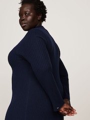Tommy Hilfiger Curve Slim Midi Jumper Dress with Cashmere - Изображение 4 из 5