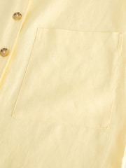 Yellow 100% Linen Shift Dress - Image 7 of 8