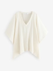 White Double Cloth 100% Cotton Cover-Up - Image 7 of 9