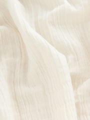 White Double Cloth 100% Cotton Cover-Up - Image 8 of 9