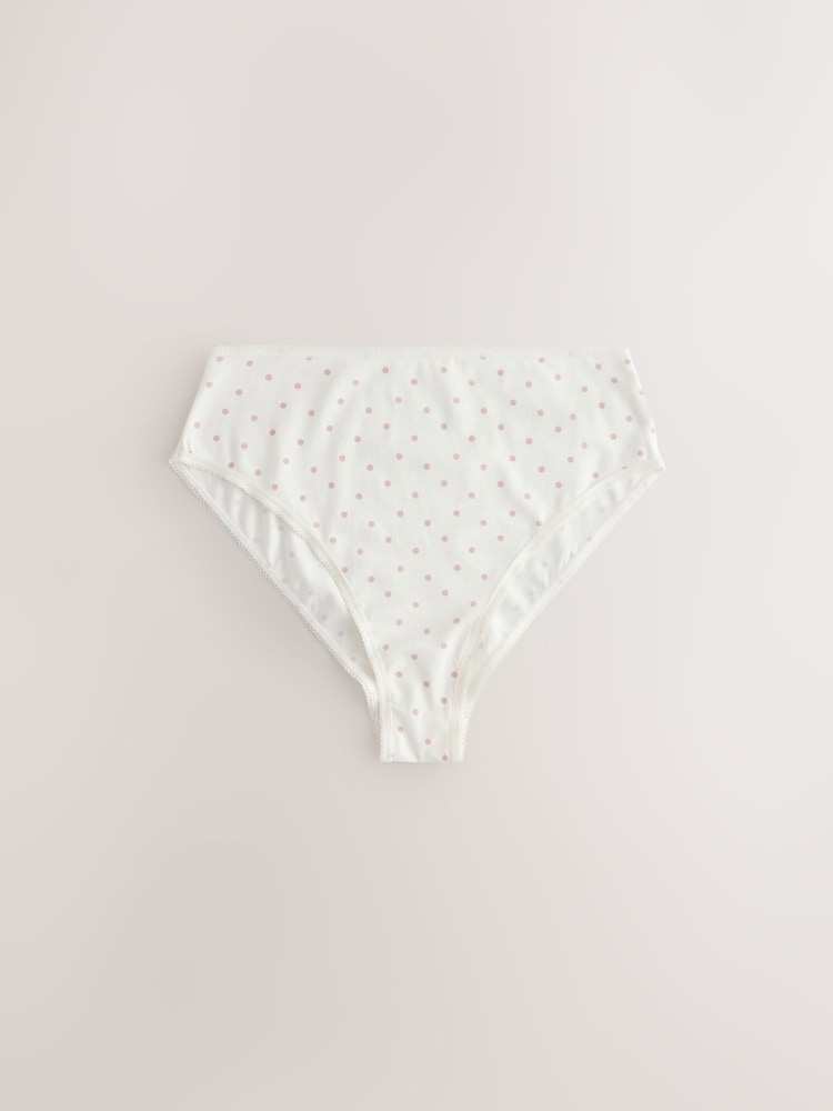 Berry Pink High Rise High Leg Cotton Rich Knickers 5 Pack - Image 5 of 8