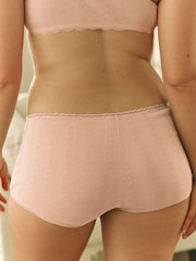 self. Pink Short Pointelle Knickers - Image 3 of 7