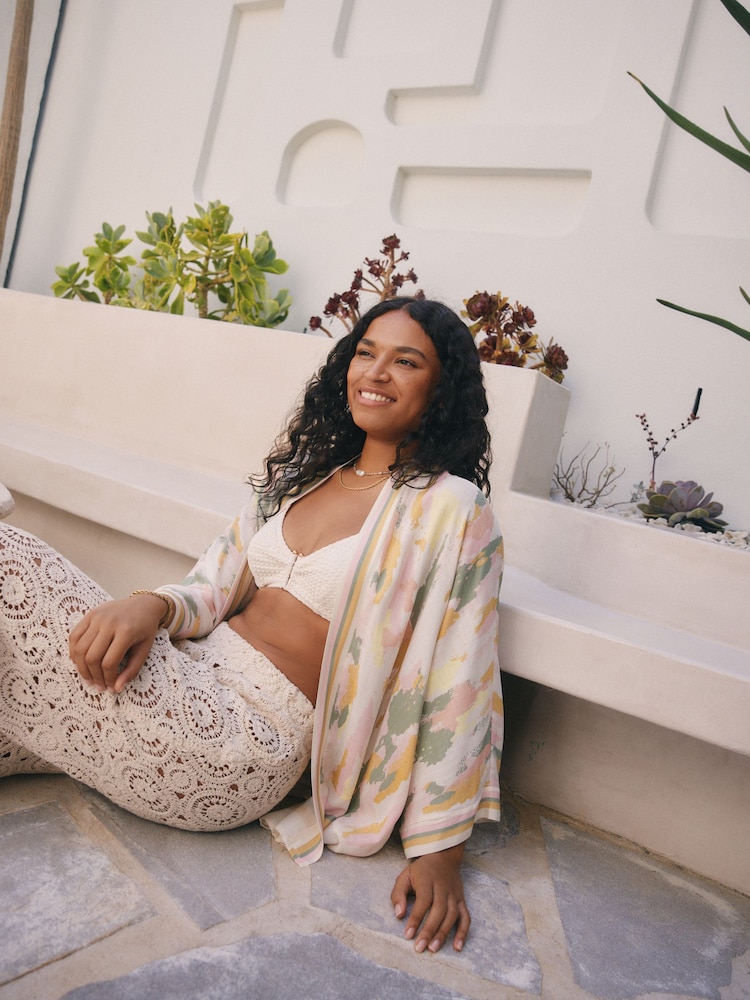 Pastel Short Kimono Cover-Up - Image 2 of 7