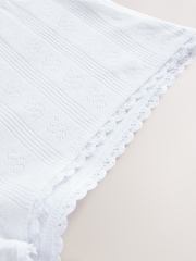 self. White Short Pointelle Knickers - Image 7 of 7