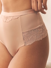 White/Praline Nude Tummy Control Light Shaping High Waist Thongs 2 Pack - Image 5 of 5