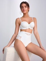 White/Praline Nude Tummy Control Light Shaping High Waist Thongs 2 Pack - Image 7 of 15