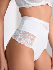 White/Praline Nude Tummy Control Light Shaping High Waist Thongs 2 Pack - Image 9 of 15