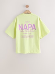 Lime & Neutral Oversized City Graphic Short Sleeve Crewneck 100% Cotton T-Shirts 2 Pack - Image 11 of 14
