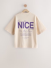 Lime & Neutral Oversized City Graphic Short Sleeve Crewneck 100% Cotton T-Shirts 2 Pack - Image 12 of 14