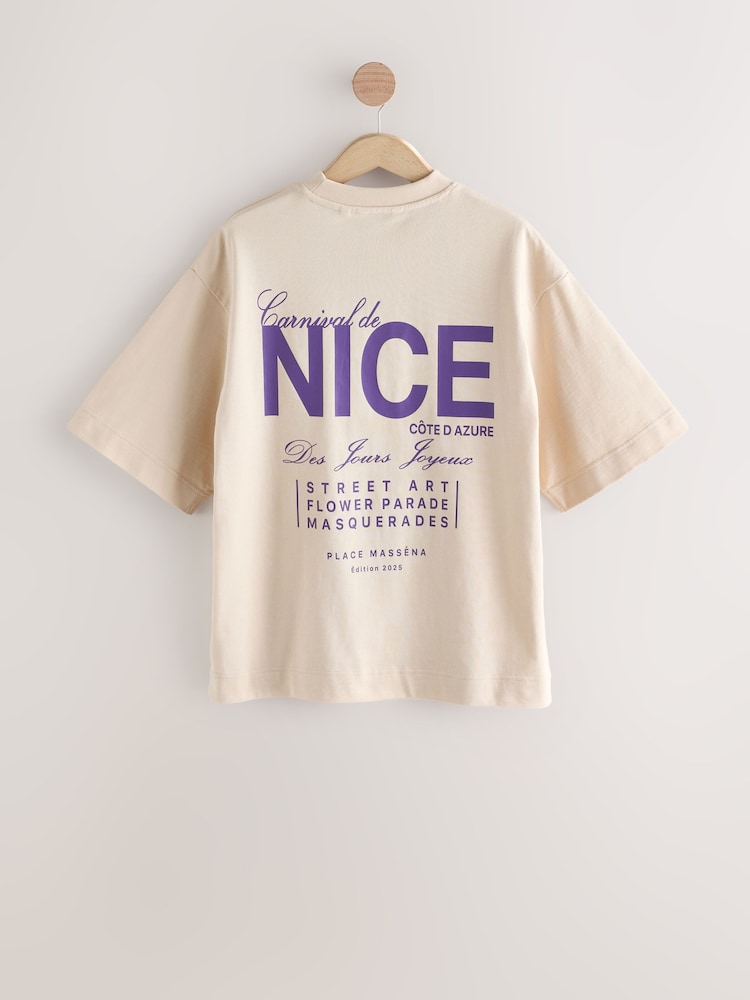citron vert et neutre - Lot 2 t-shirts oversize City à manches courtes à col rond 100% coton - Image 12 of 14