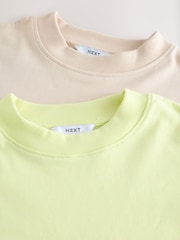 Lime & Neutral Oversized City Graphic Short Sleeve Crewneck 100% Cotton T-Shirts 2 Pack - Image 14 of 14