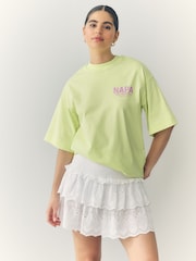 Lime & Neutral Oversized City Graphic Short Sleeve Crewneck 100% Cotton T-Shirts 2 Pack - Image 2 of 14