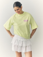 Lime & Neutral Oversized City Graphic Short Sleeve Crewneck 100% Cotton T-Shirts 2 Pack - Image 3 of 14