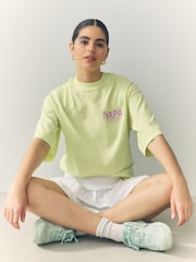 Lime & Neutral Oversized City Graphic Short Sleeve Crewneck 100% Cotton T-Shirts 2 Pack - Image 6 of 14