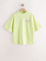 Lime & Neutral Oversized City Graphic Short Sleeve Crewneck 100% Cotton T-Shirts 2 Pack - Image 9 of 14