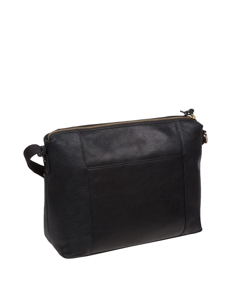 Cultured London 'Chancery' Leather Shoulder Black Bag - Image 2 of 7