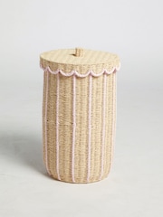 Pink Stripe Laundry Basket - Image 2 of 2