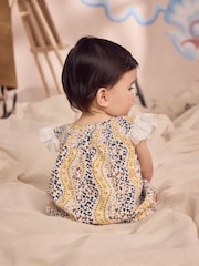 Brown Patterned Cath Kidston 100% Cotton Woven Baby Bubble Romper - Image 2 of 8