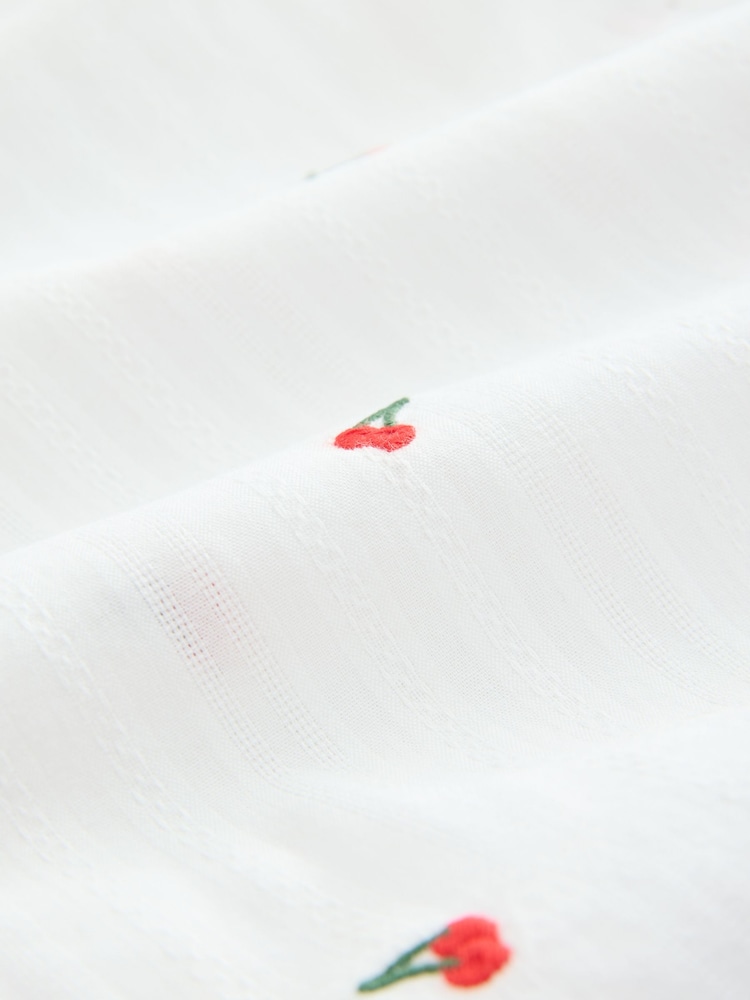 Branco/Borgonha - Seersucker Bandeau Shift Dress - Imagem 8 de 8