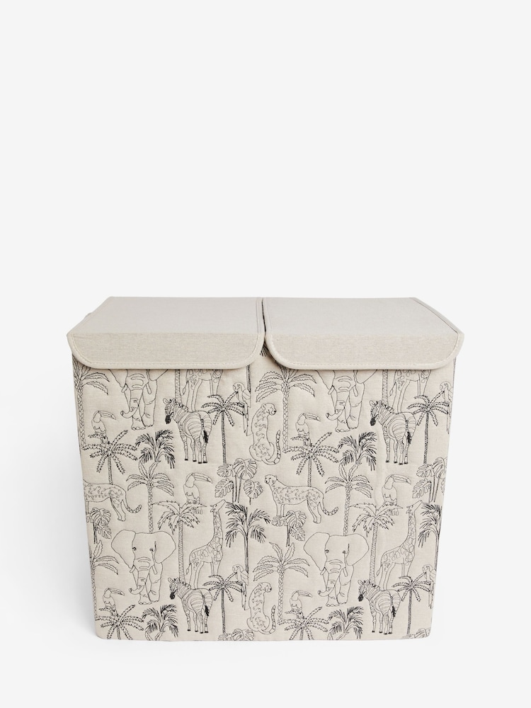 Safari Embroidered Sorter Laundry Basket - Imagen 1 de 5 Safari Embroidered Sorter Laundry Basket - Imagen 1 de 5