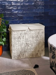 Cream Safari Embroidered Sorter Laundry Basket - Image 4 of 5