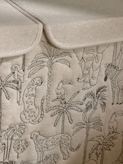 Cream Safari Embroidered Sorter Laundry Basket - Image 5 of 5