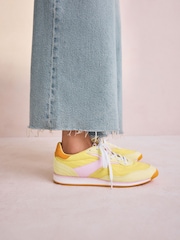 Yellow Forever Comfort® Slim Panel Detail Lace-Up Trainers - Image 3 of 9