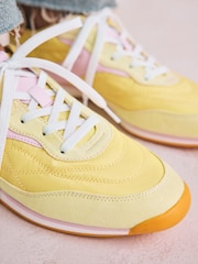 Yellow Forever Comfort® Slim Panel Detail Lace-Up Trainers - Image 4 of 9