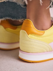 Yellow Forever Comfort® Slim Panel Detail Lace-Up Trainers - Image 5 of 9