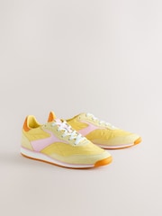 Yellow Forever Comfort® Slim Panel Detail Lace-Up Trainers - Image 6 of 9
