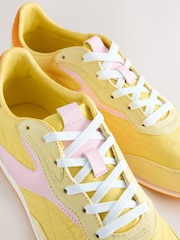 Yellow Forever Comfort® Slim Panel Detail Lace-Up Trainers - Image 8 of 9